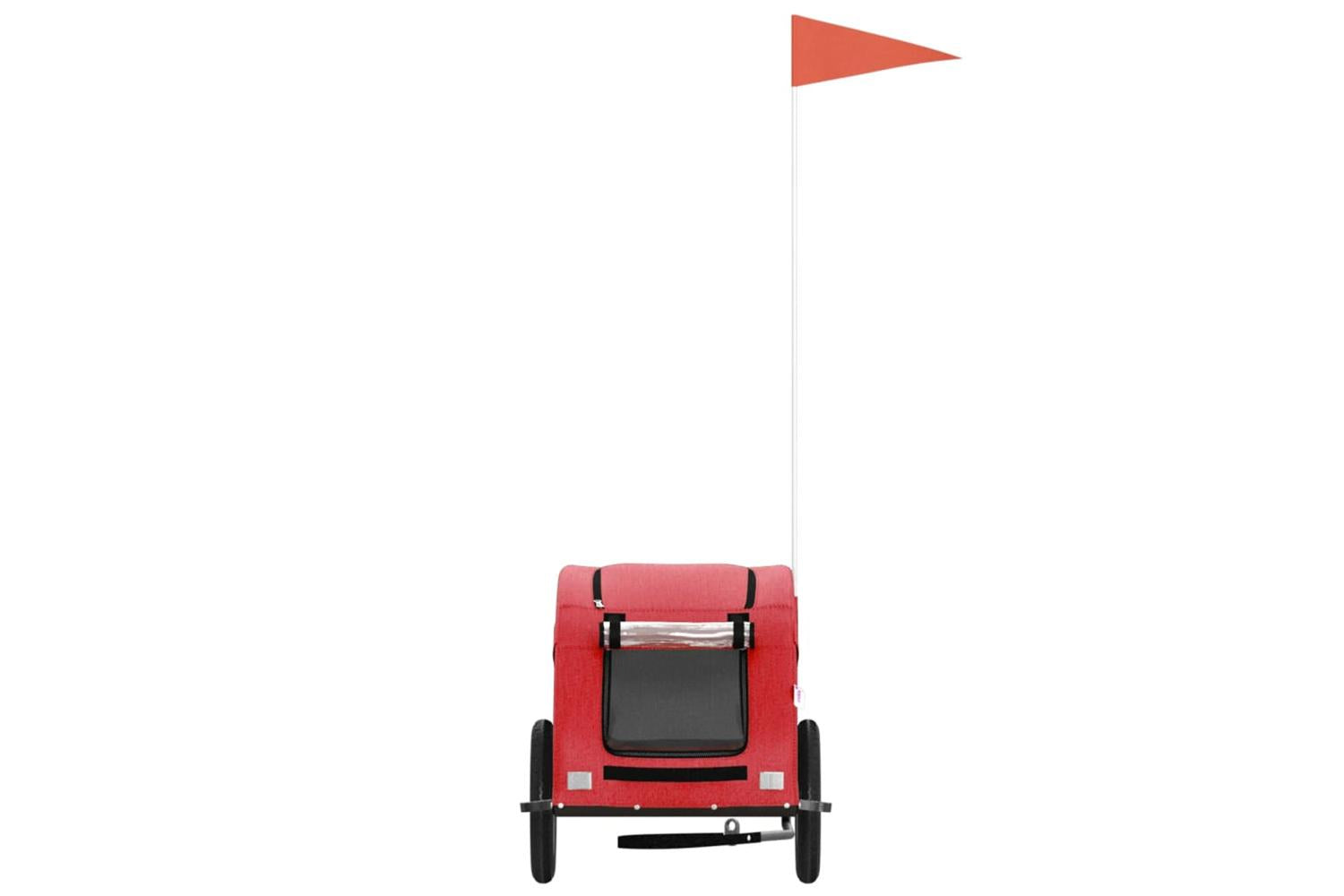 Vidaxl Pet Bike Trailer Red Oxford Fabric And Iron-4