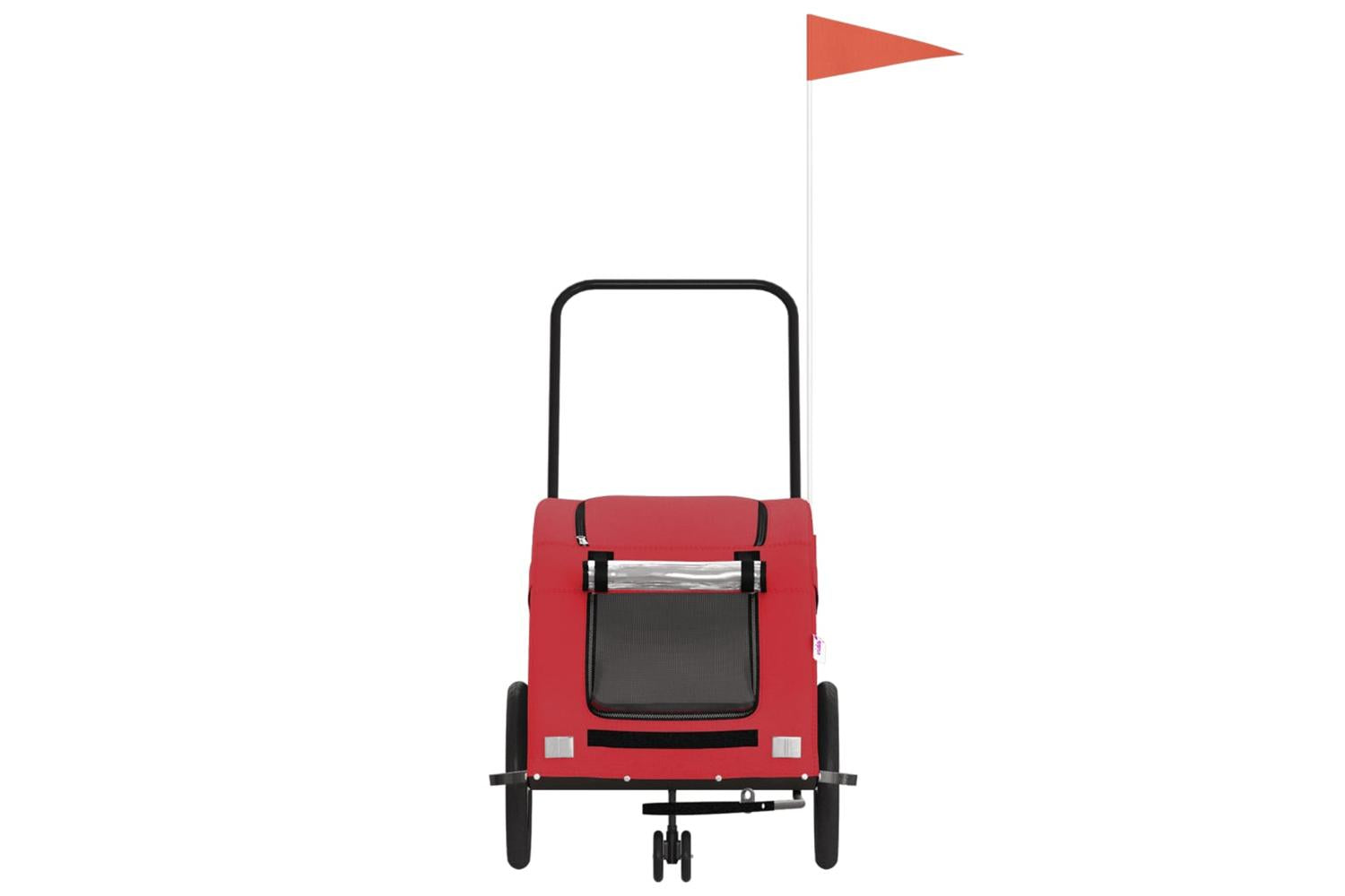 Vidaxl Pet Bike Trailer Red Oxford Fabric And Iron-4