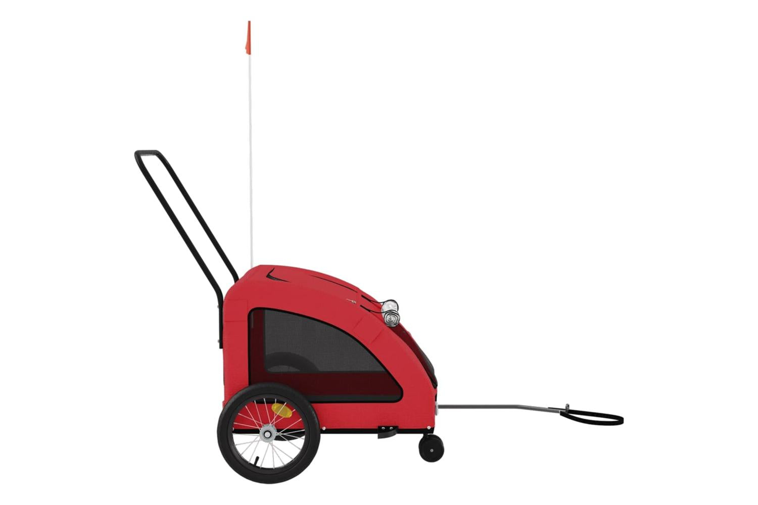 Vidaxl Pet Bike Trailer Red Oxford Fabric And Iron-6