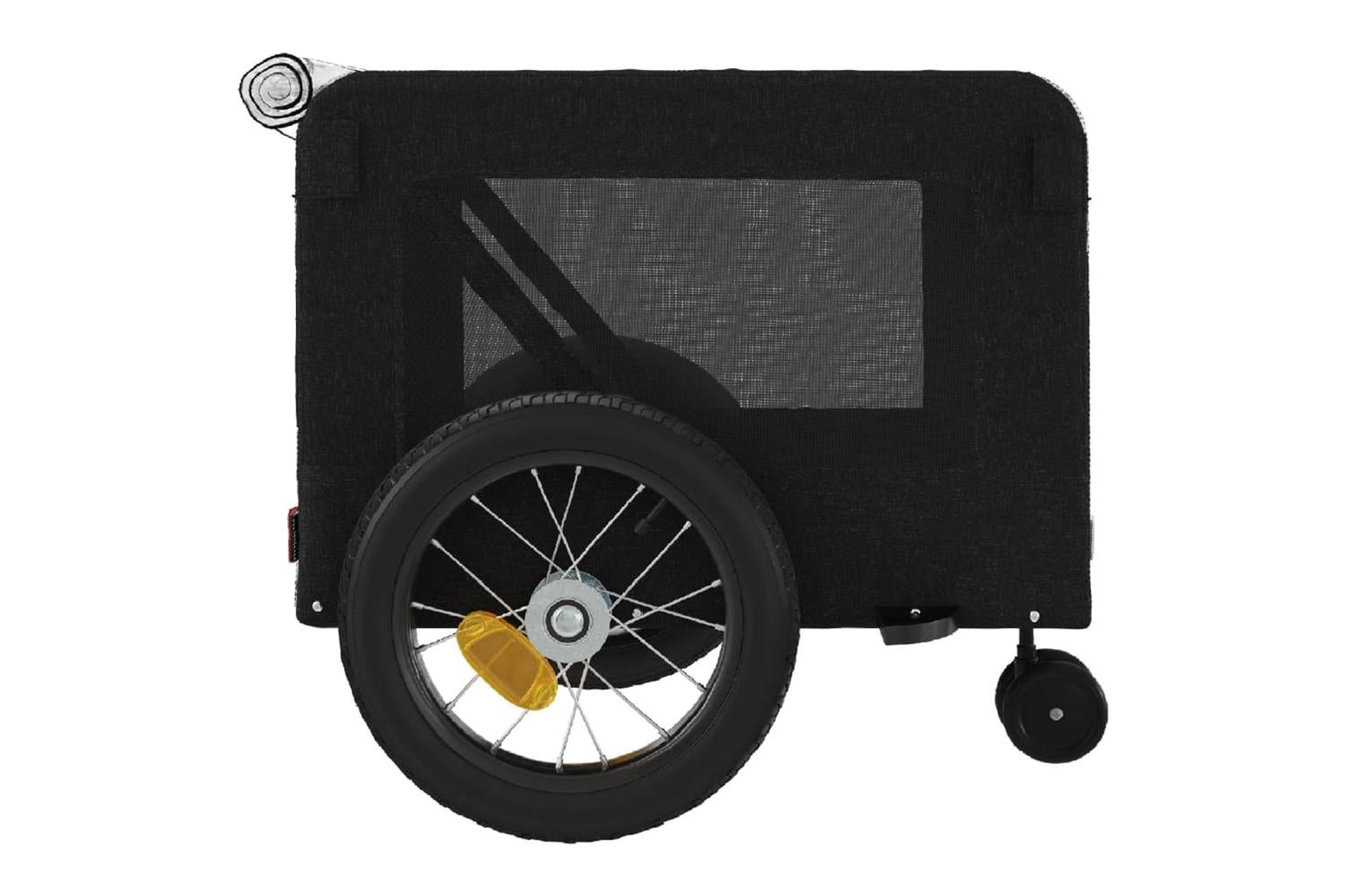 Vidaxl Pet Bike Trailer Black Oxford Fabric And Iron-8