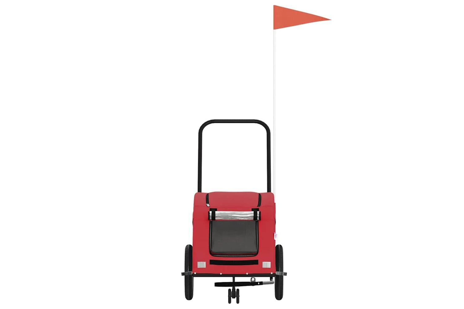 Vidaxl Pet Bike Trailer Red Oxford Fabric And Iron-4