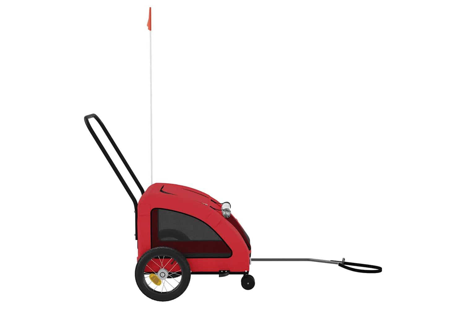 Vidaxl Pet Bike Trailer Red Oxford Fabric And Iron-6