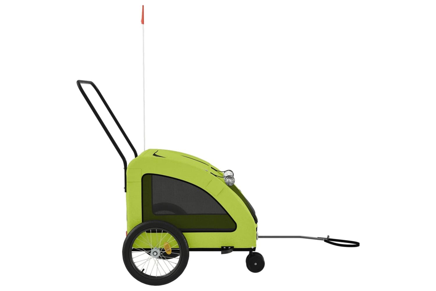 Vidaxl Pet Bike Trailer Green Oxford Fabric And Iron-6