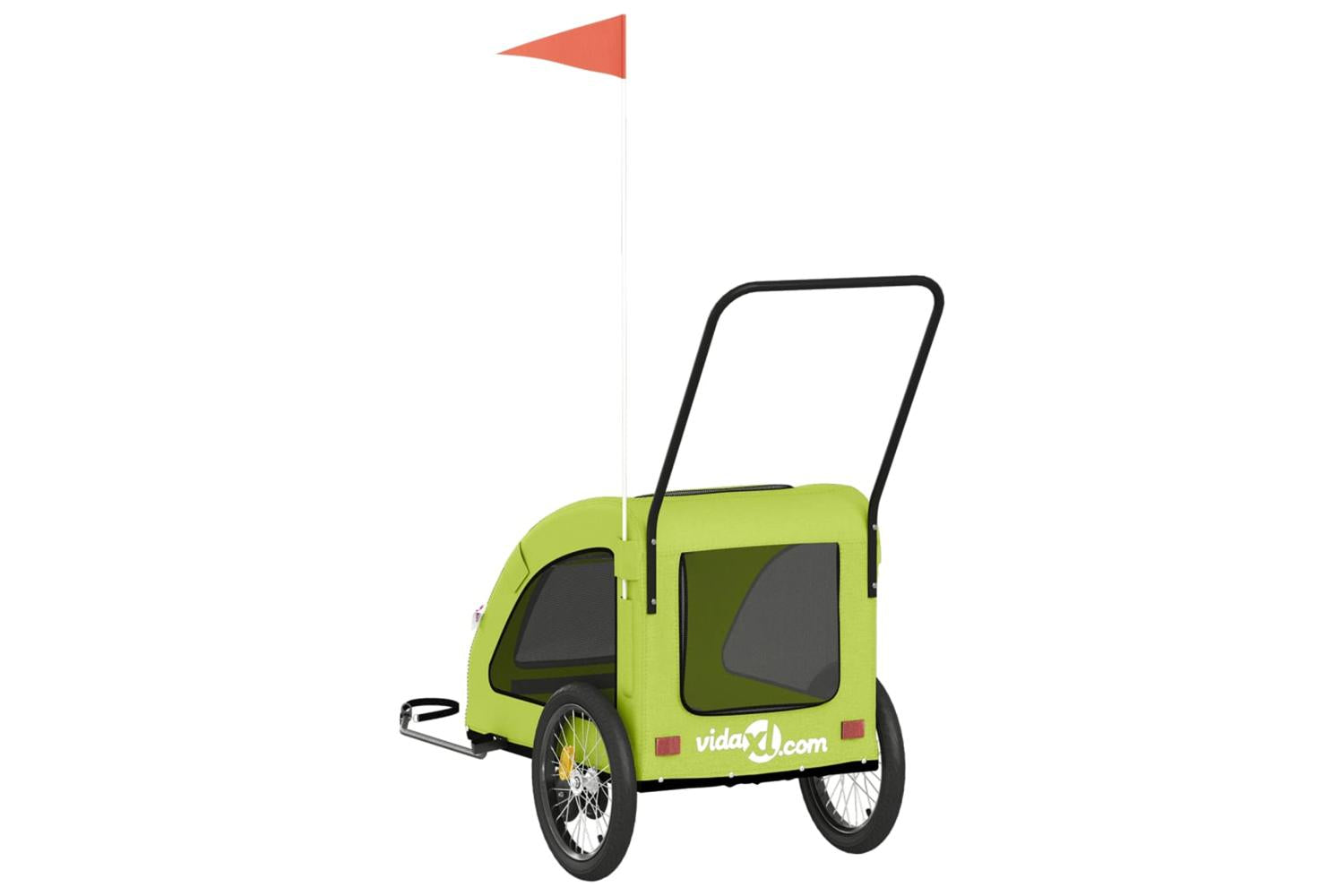 Vidaxl Pet Bike Trailer Green Oxford Fabric And Iron-8