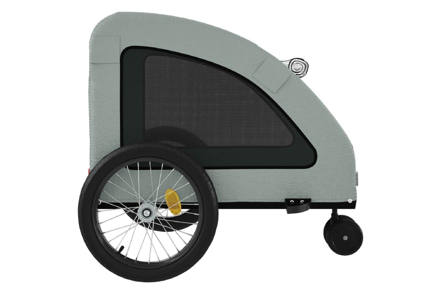 Vidaxl Pet Bike Trailer Grey Oxford Fabric And Iron-7