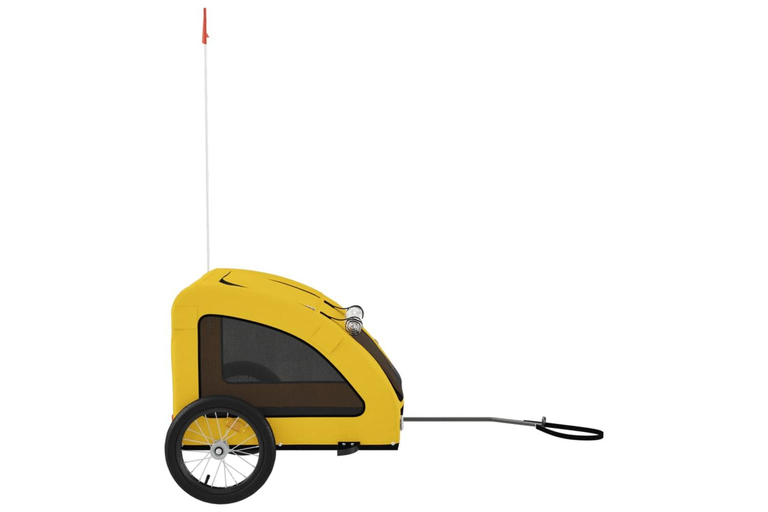 Vidaxl Pet Bike Trailer Yellow Oxford Fabric And Iron-6