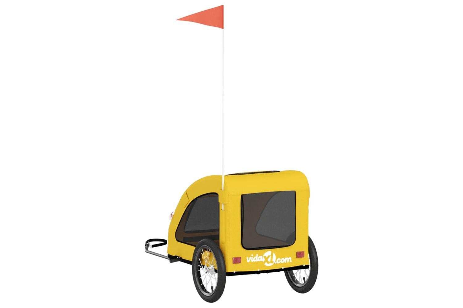 Vidaxl Pet Bike Trailer Yellow Oxford Fabric And Iron-8