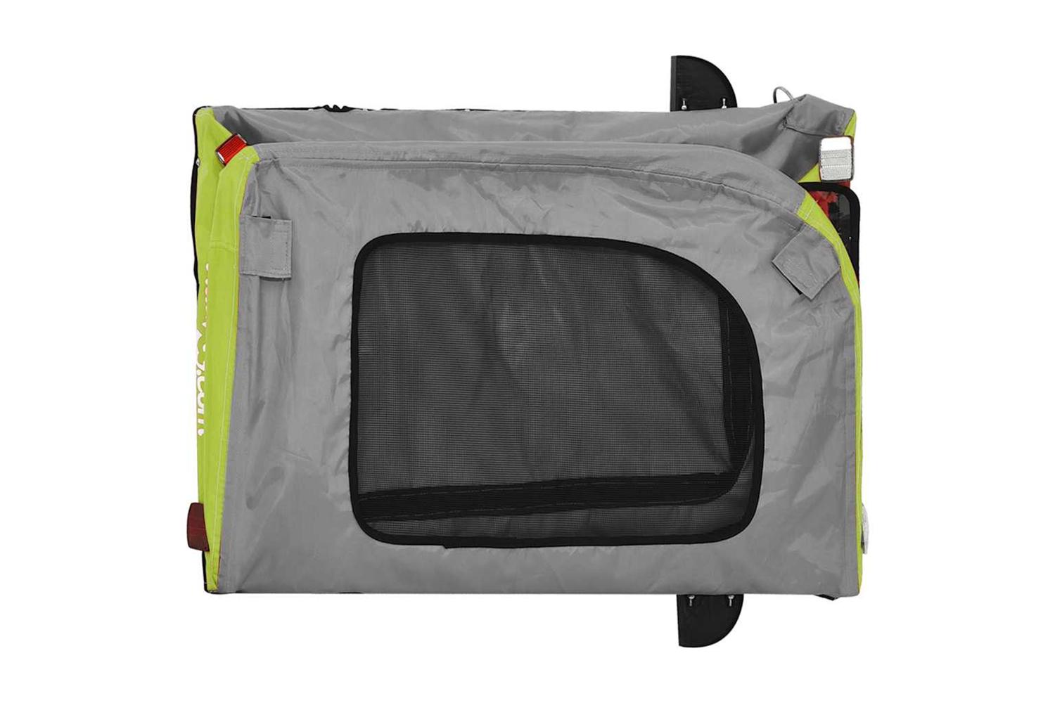 Vidaxl Pet Bike Trailer Green And Grey Oxford Fabric And Iron-9