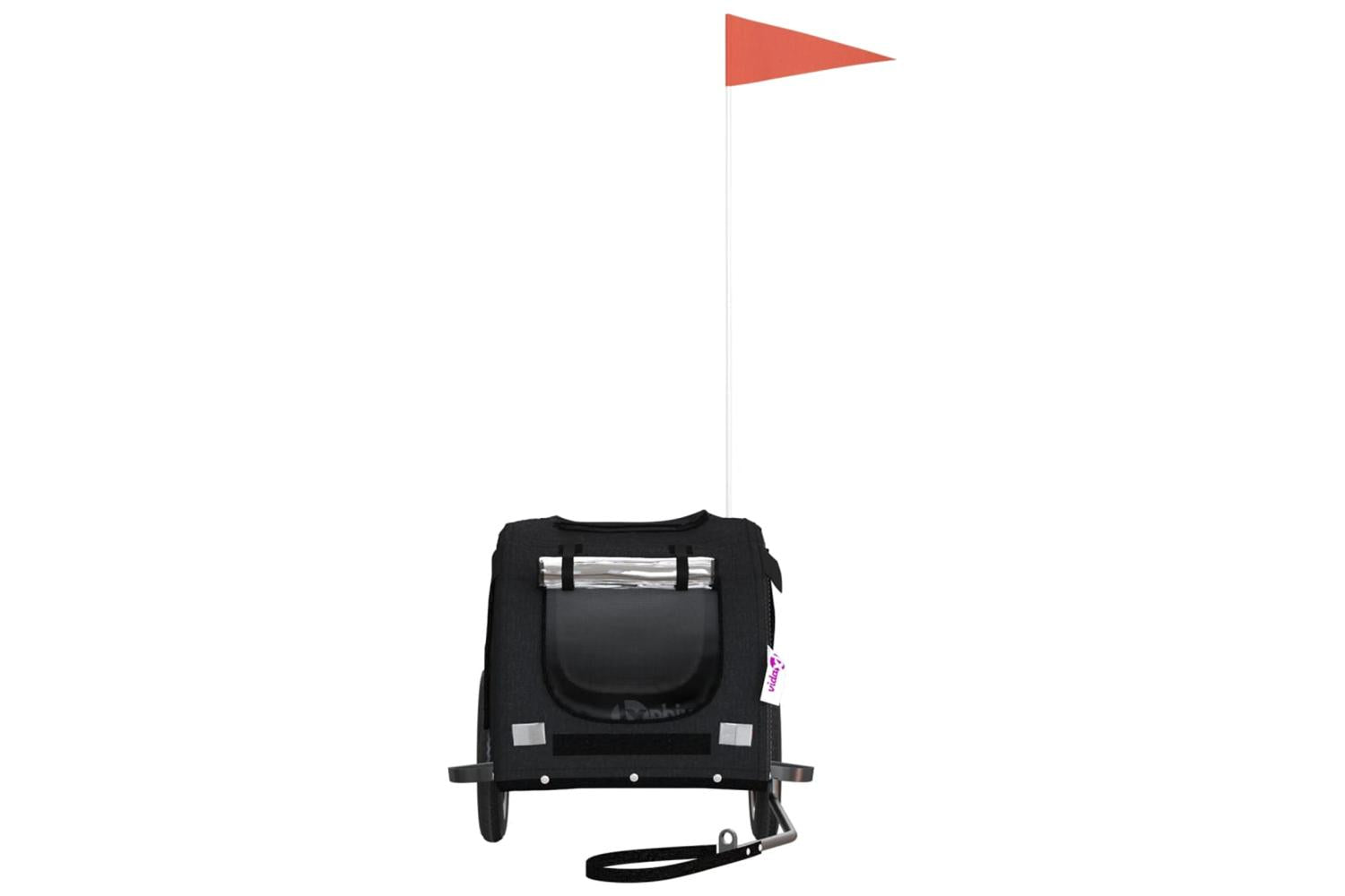 Vidaxl Pet Bike Trailer Black Oxford Fabric And Iron-4