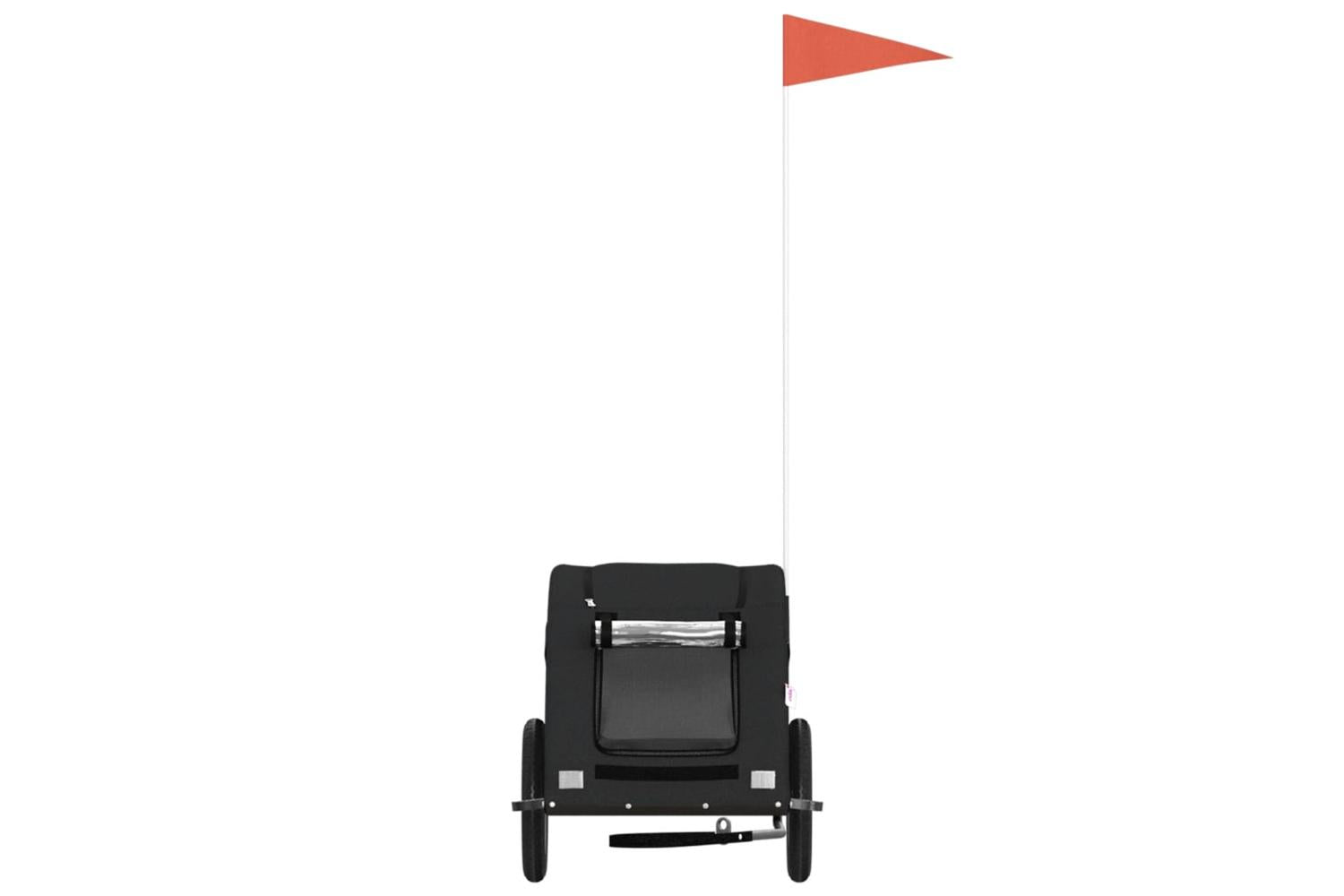 Vidaxl Pet Bike Trailer Black Oxford Fabric And Iron-4