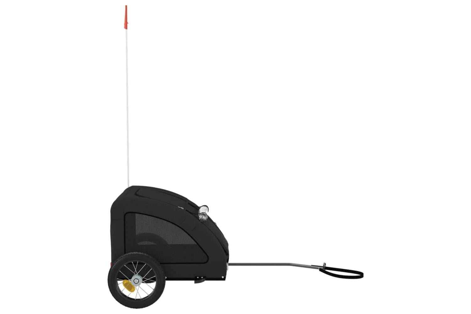 Vidaxl Pet Bike Trailer Black Oxford Fabric And Iron-6