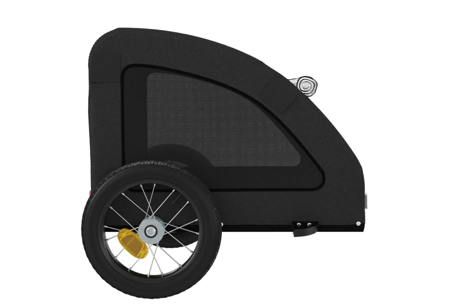 Vidaxl Pet Bike Trailer Black Oxford Fabric And Iron-7