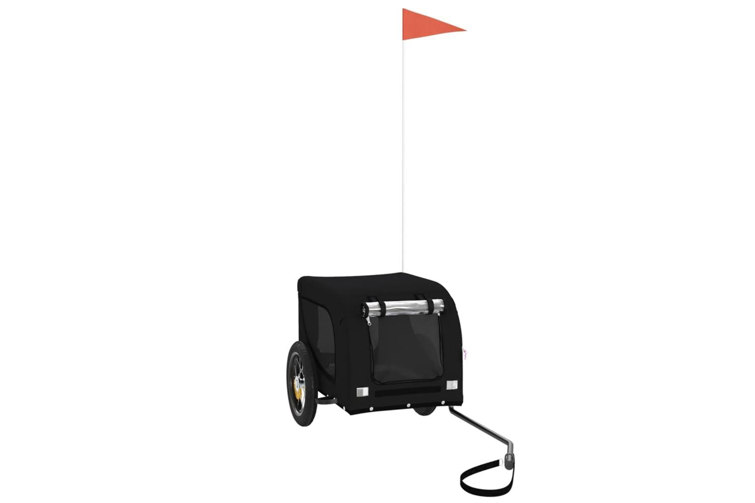 Vidaxl Pet Bike Trailer Black Oxford Fabric And Iron-2
