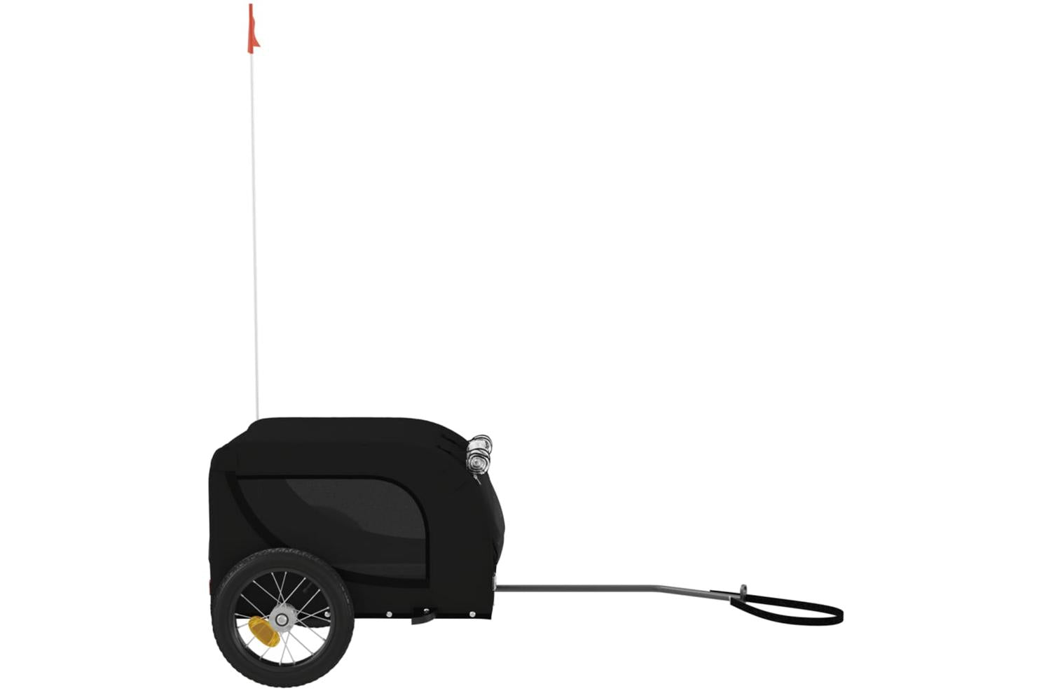 Vidaxl Pet Bike Trailer Black Oxford Fabric And Iron-5