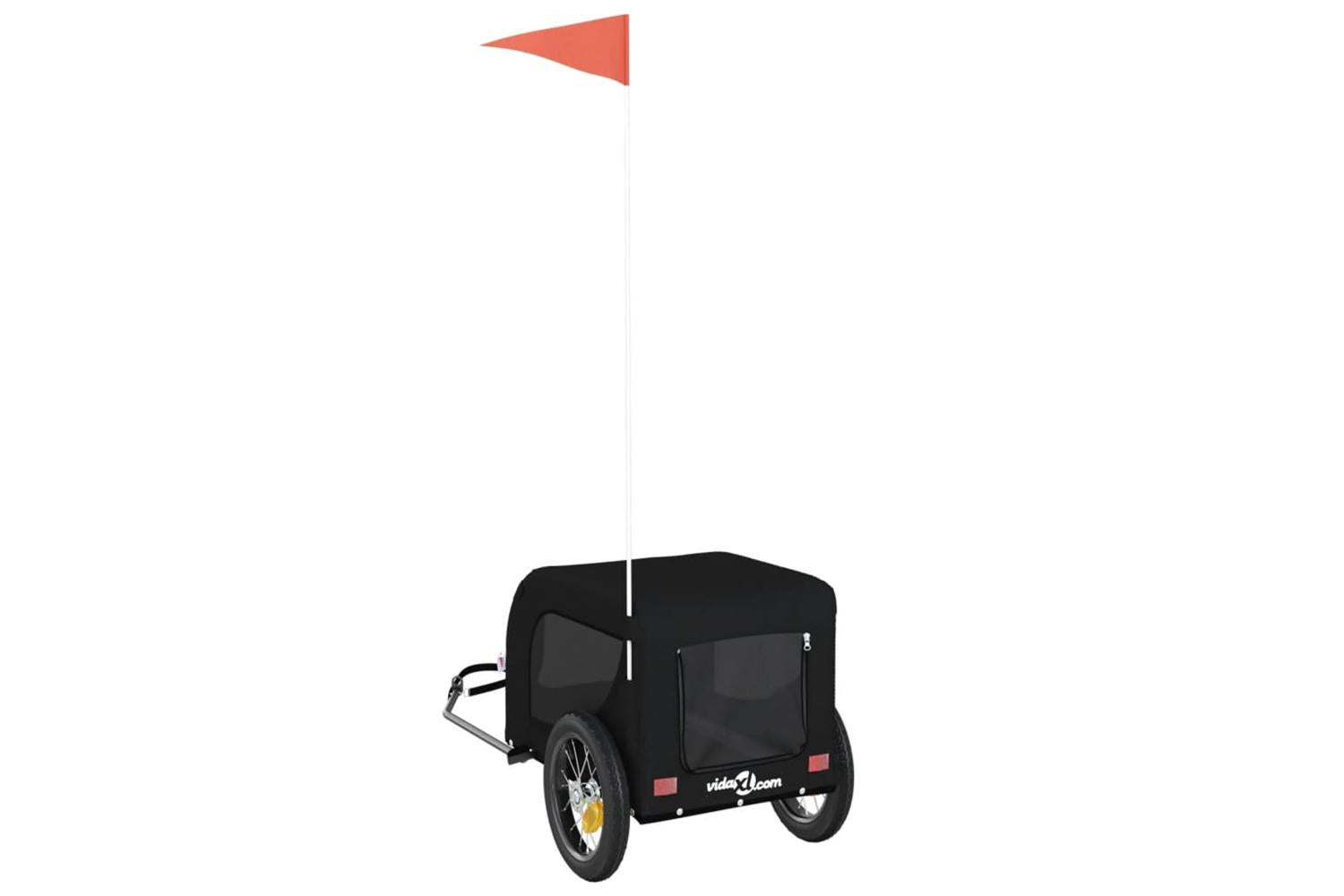 Vidaxl Pet Bike Trailer Black Oxford Fabric And Iron-7