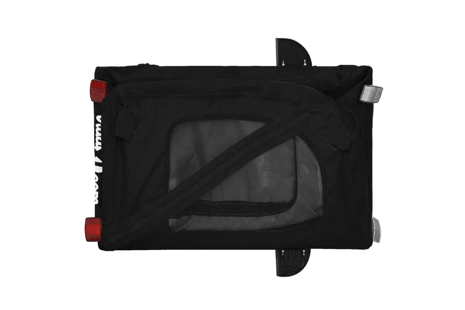 Vidaxl Pet Bike Trailer Black Oxford Fabric And Iron-9