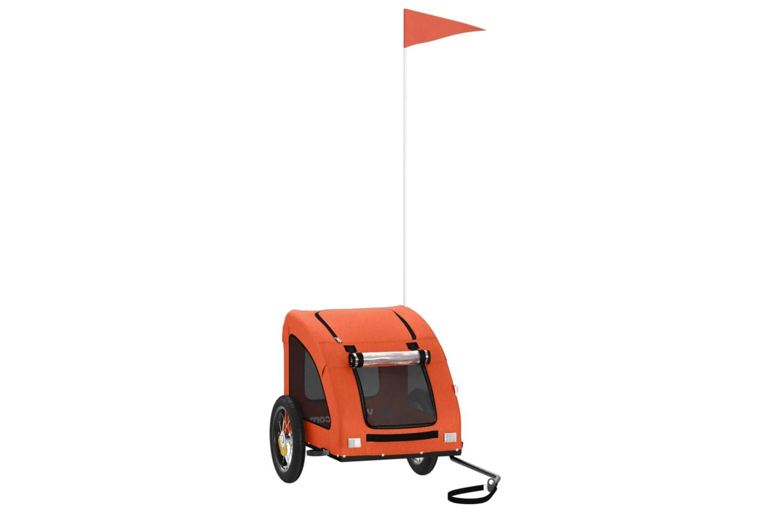 Vidaxl Pet Bike Trailer Orange Oxford Fabric And Iron