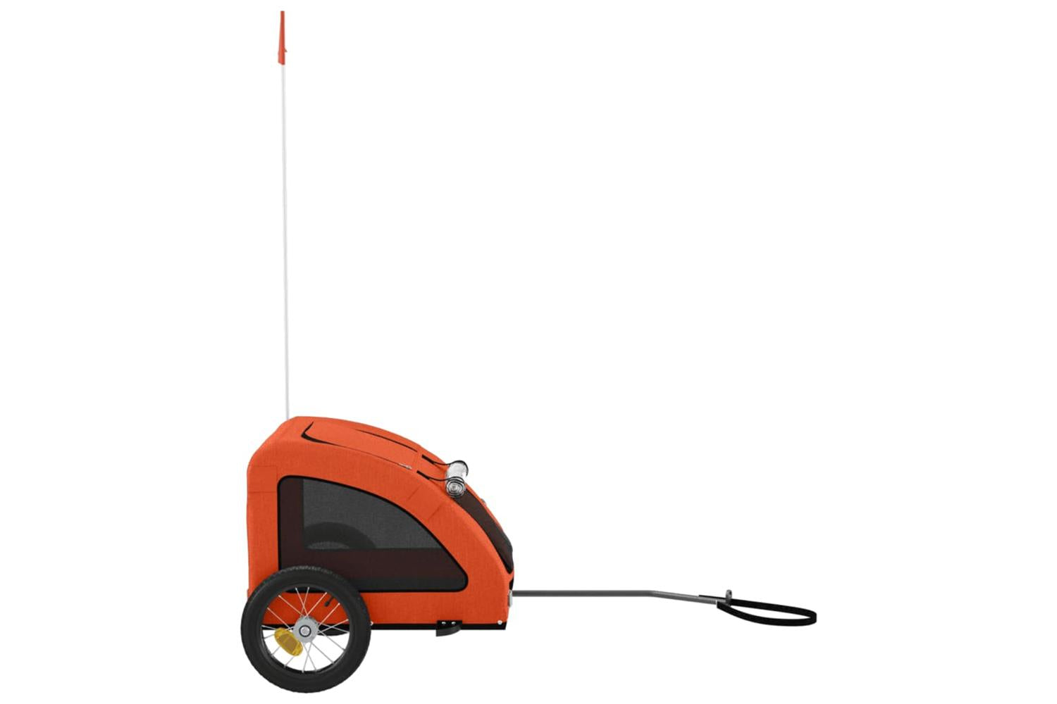 Vidaxl Pet Bike Trailer Orange Oxford Fabric And Iron-6