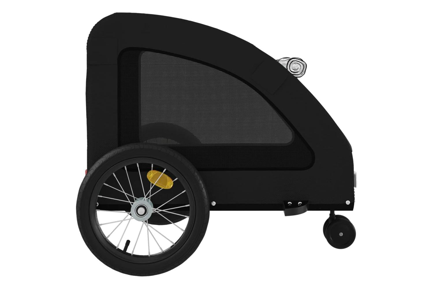 Vidaxl Pet Bike Trailer Black Oxford Fabric And Iron-7