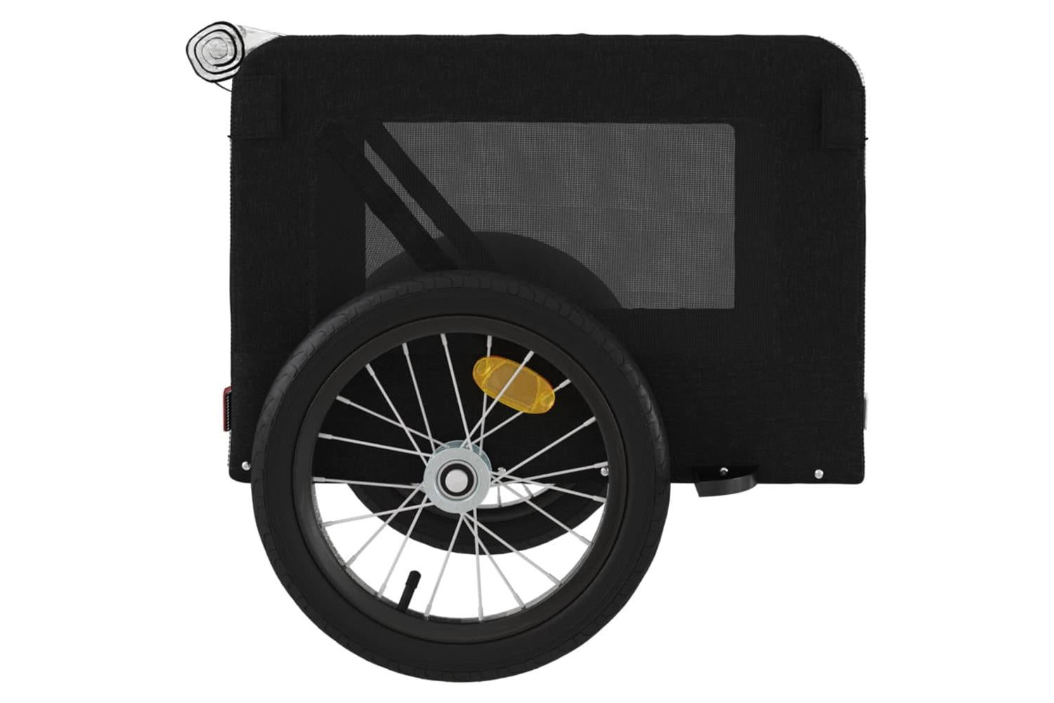 Vidaxl Pet Bike Trailer Black Oxford Fabric And Iron-8