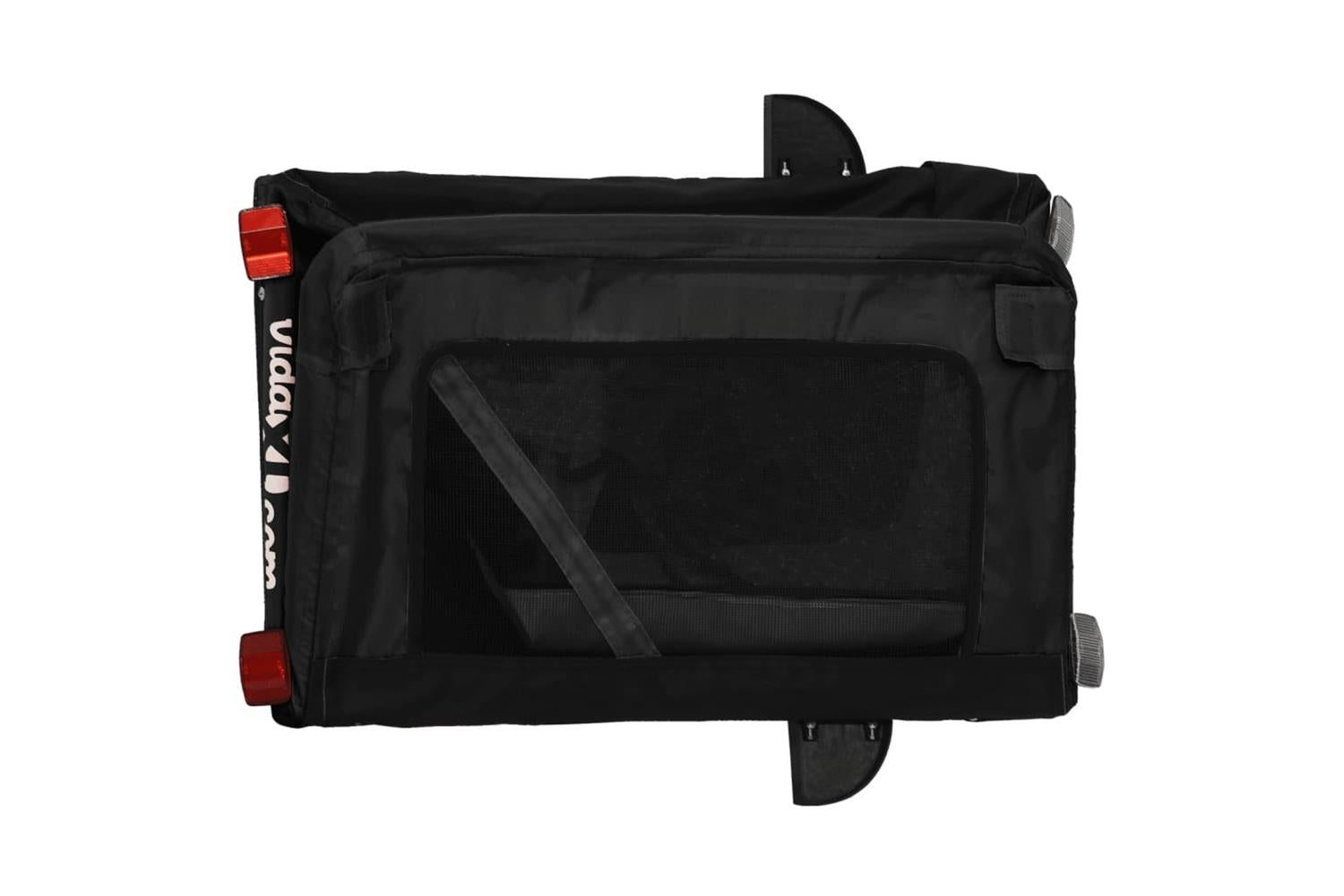 Vidaxl Pet Bike Trailer Black Oxford Fabric And Iron-10