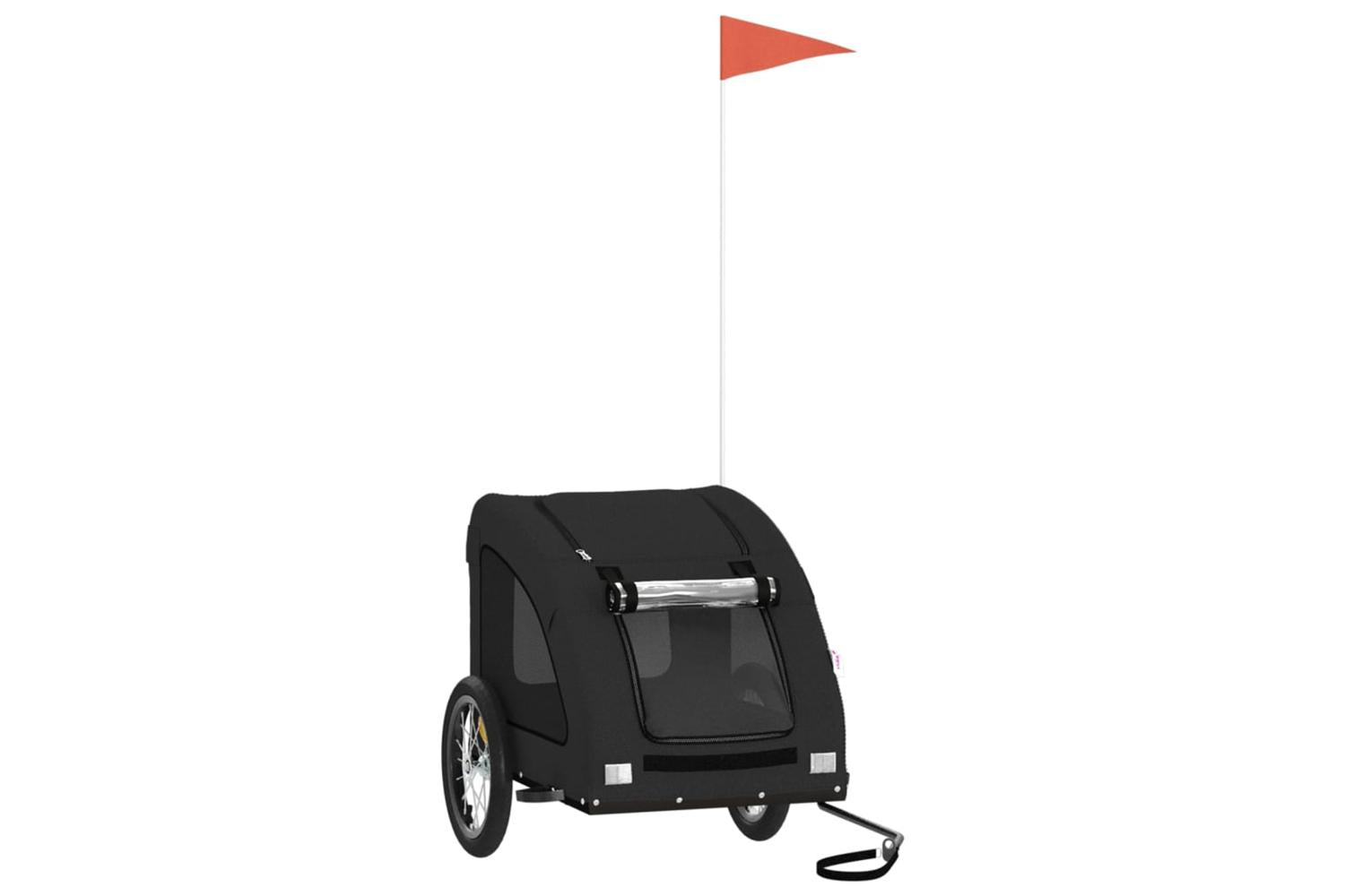 Vidaxl Pet Bike Trailer Black Oxford Fabric And Iron-2