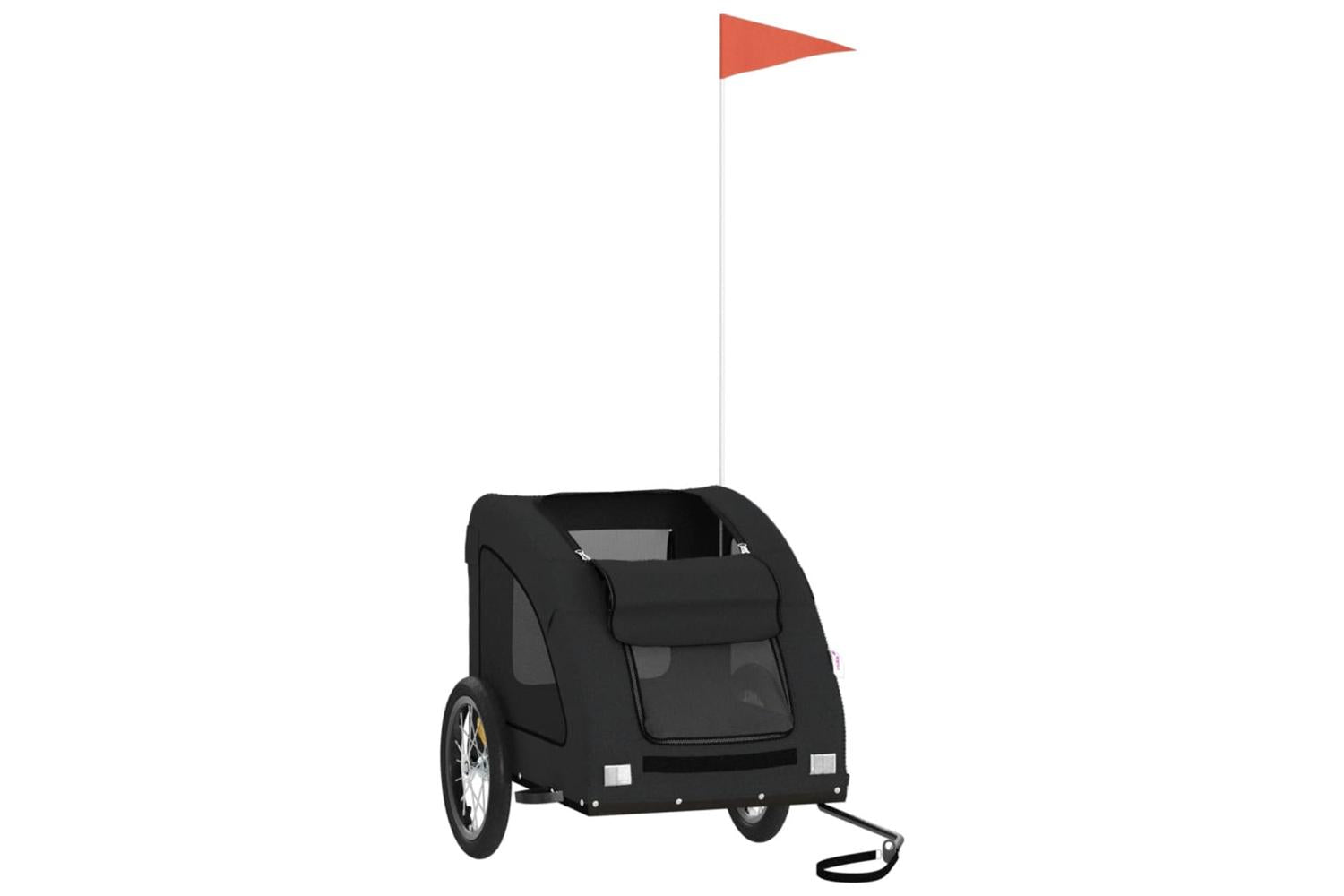 Vidaxl Pet Bike Trailer Black Oxford Fabric And Iron-3