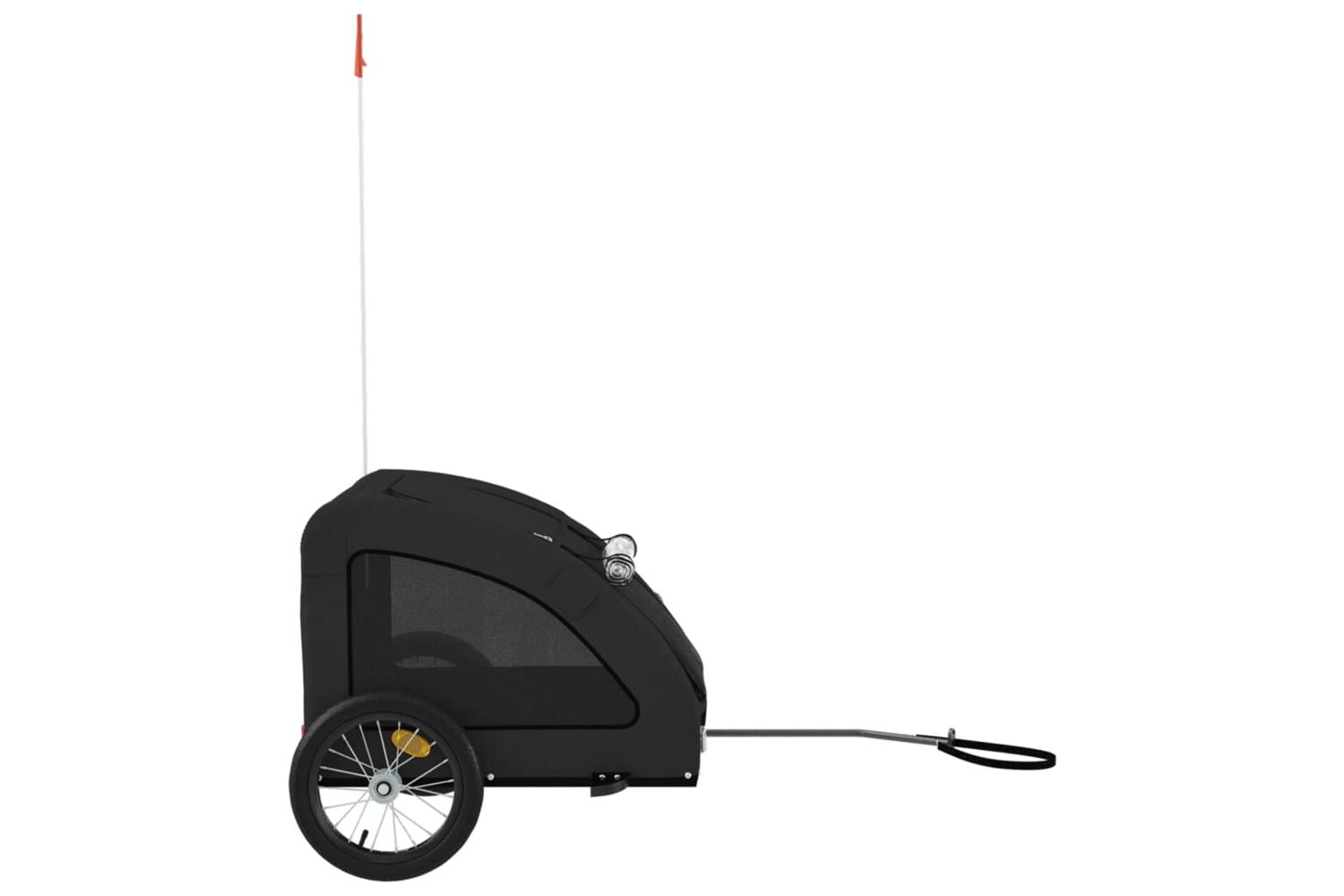 Vidaxl Pet Bike Trailer Black Oxford Fabric And Iron-6