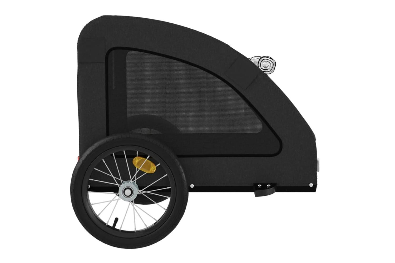Vidaxl Pet Bike Trailer Black Oxford Fabric And Iron-7