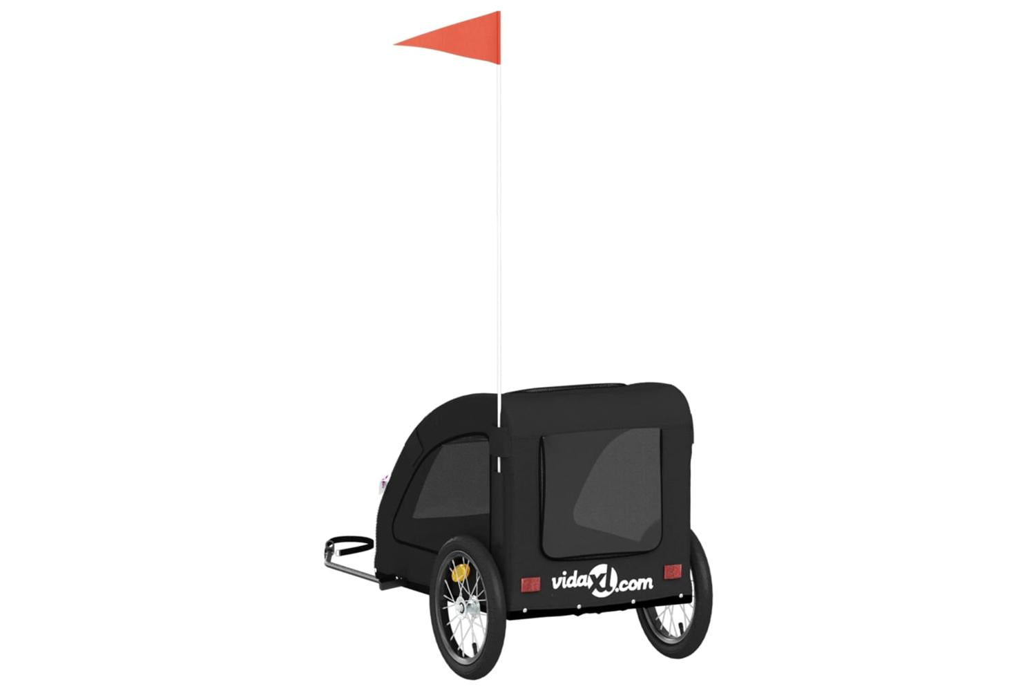 Vidaxl Pet Bike Trailer Black Oxford Fabric And Iron-8