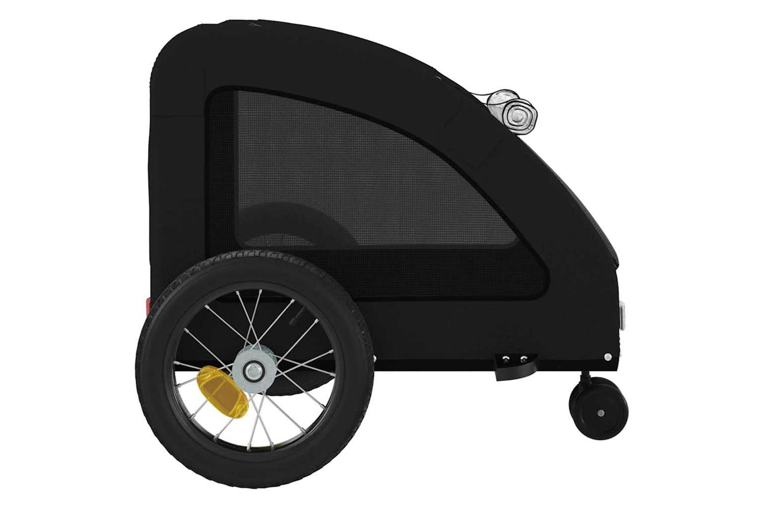 Vidaxl Pet Bike Trailer Black Oxford Fabric And Iron-7