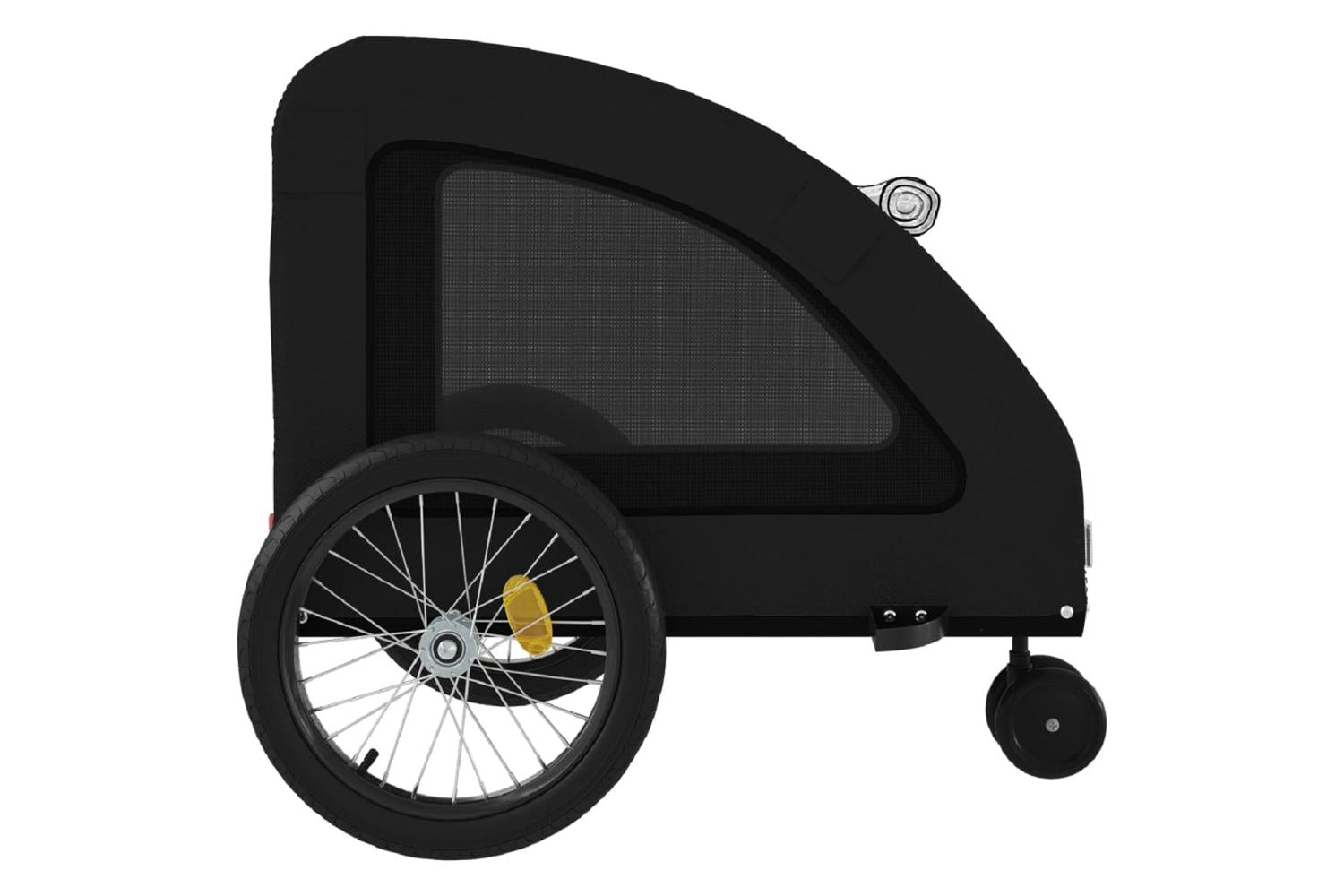 Vidaxl Pet Bike Trailer Black Oxford Fabric And Iron-7