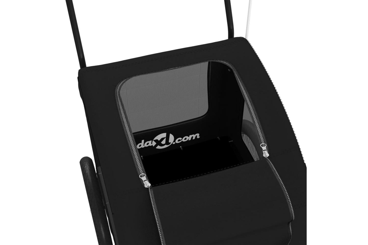Vidaxl Pet Bike Trailer Black Oxford Fabric And Iron-10