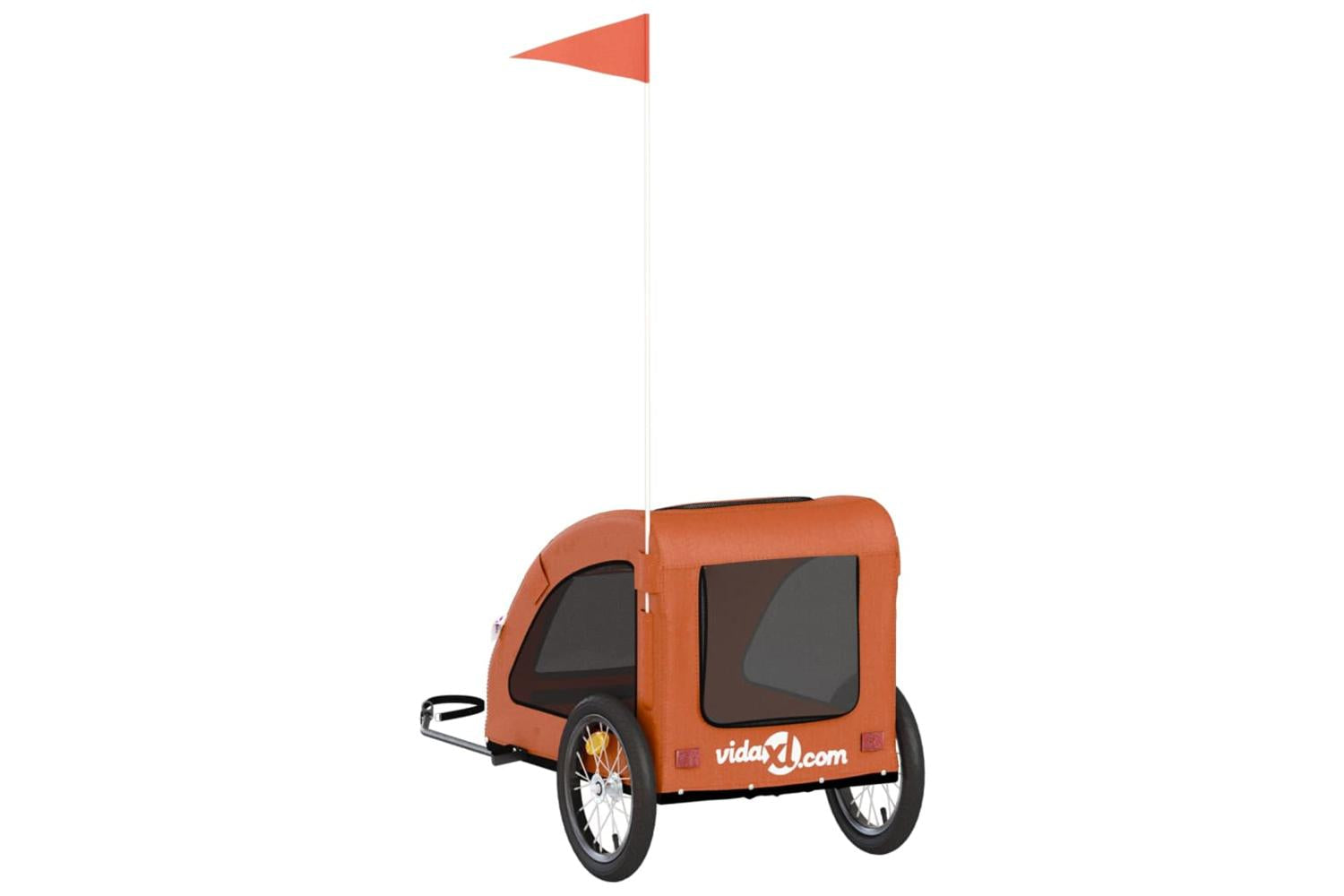 Vidaxl Pet Bike Trailer Orange Oxford Fabric And Iron-8
