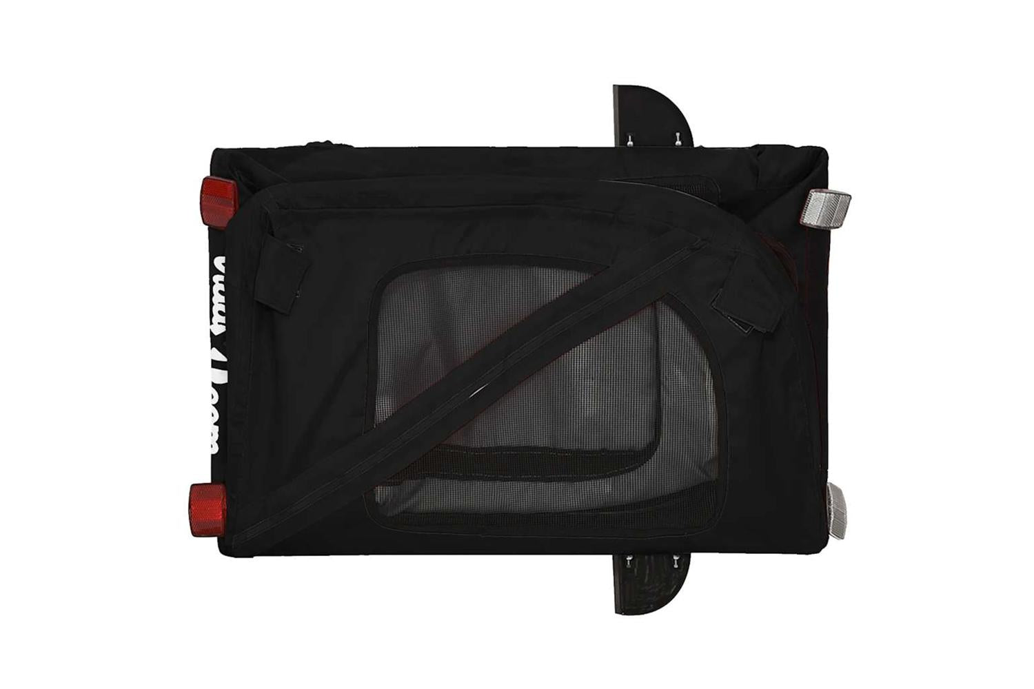 Vidaxl Pet Bike Trailer Black Oxford Fabric And Iron-9