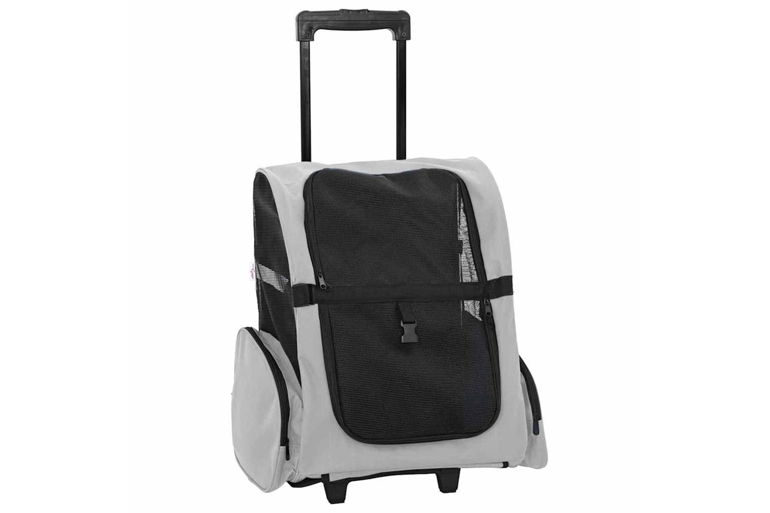 Vidaxl Pet Trolley 3-in-1 Design Grey 48x32x57-106 Cm Oxford Fabric-2