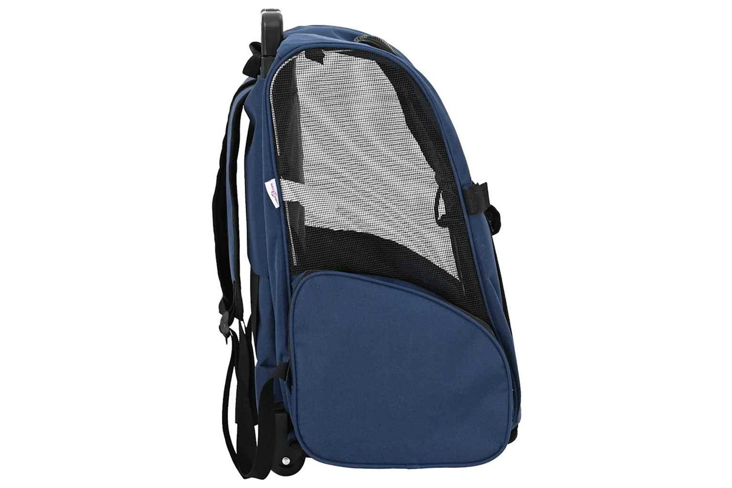 Vidaxl Pet Trolley 3-in-1 Design Blue 48x32x57-106 Cm Oxford Fabric-4