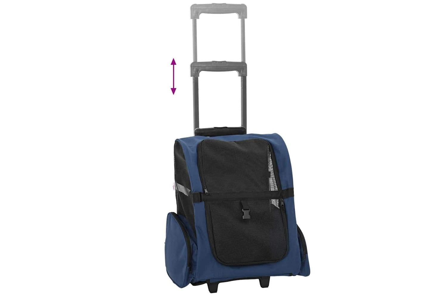 Vidaxl Pet Trolley 3-in-1 Design Blue 48x32x57-106 Cm Oxford Fabric-7
