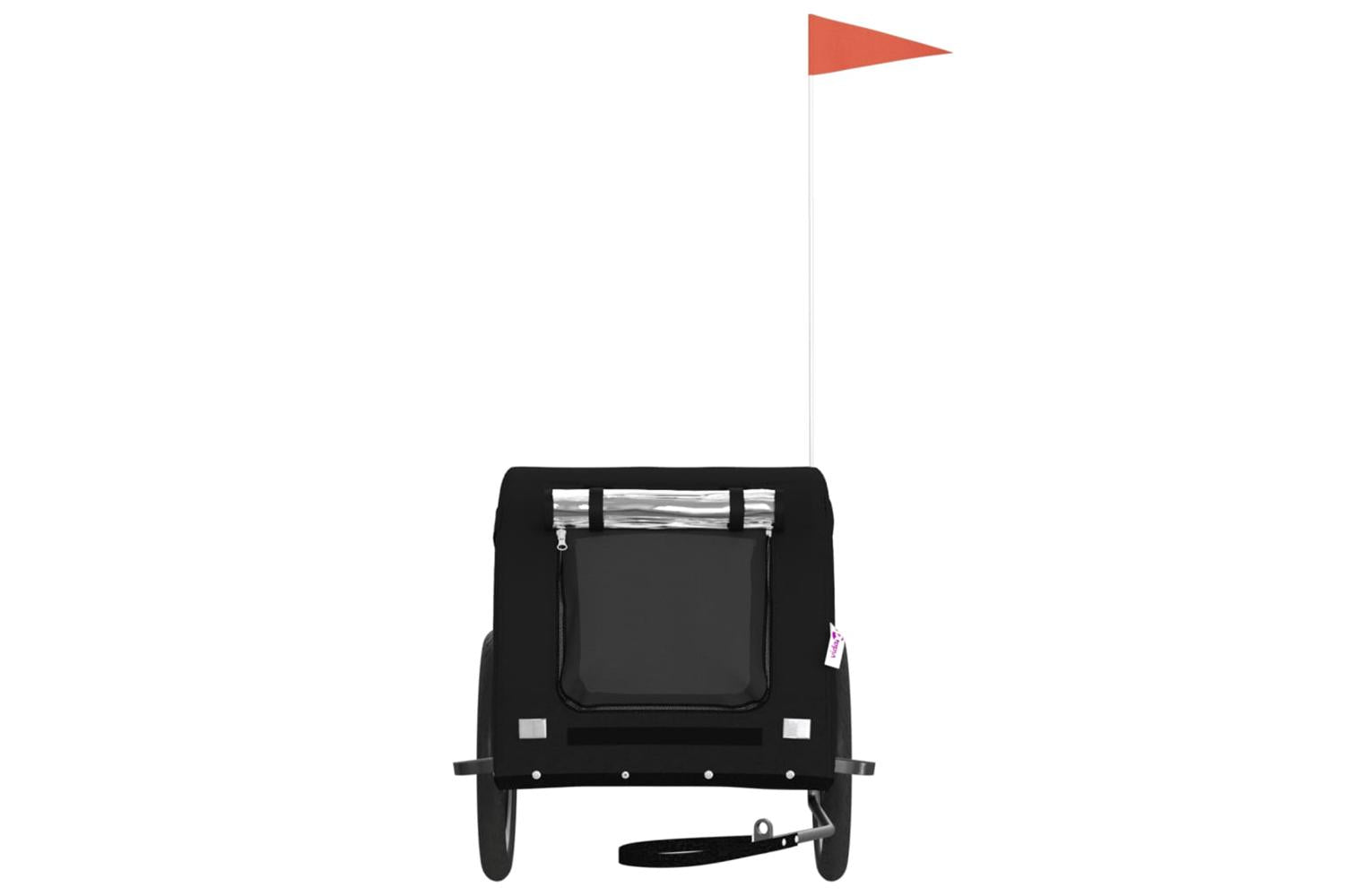 Vidaxl Pet Bike Trailer Black Oxford Fabric And Iron-3