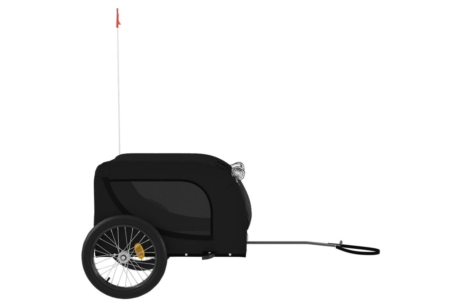 Vidaxl Pet Bike Trailer Black Oxford Fabric And Iron-5