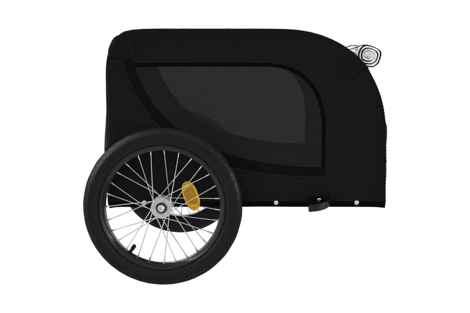 Vidaxl Pet Bike Trailer Black Oxford Fabric And Iron-6