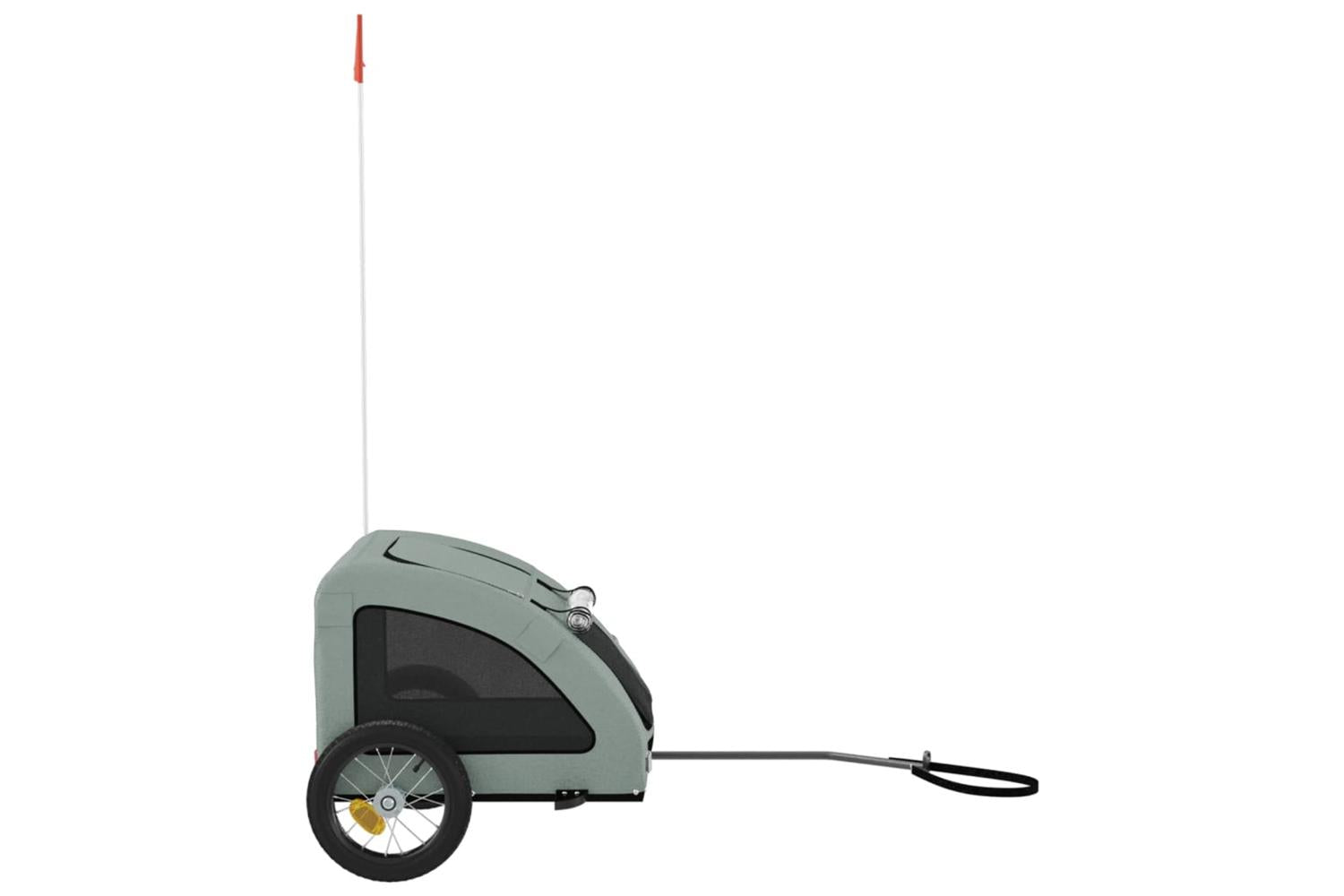 Vidaxl Pet Bike Trailer Grey Oxford Fabric And Iron-6