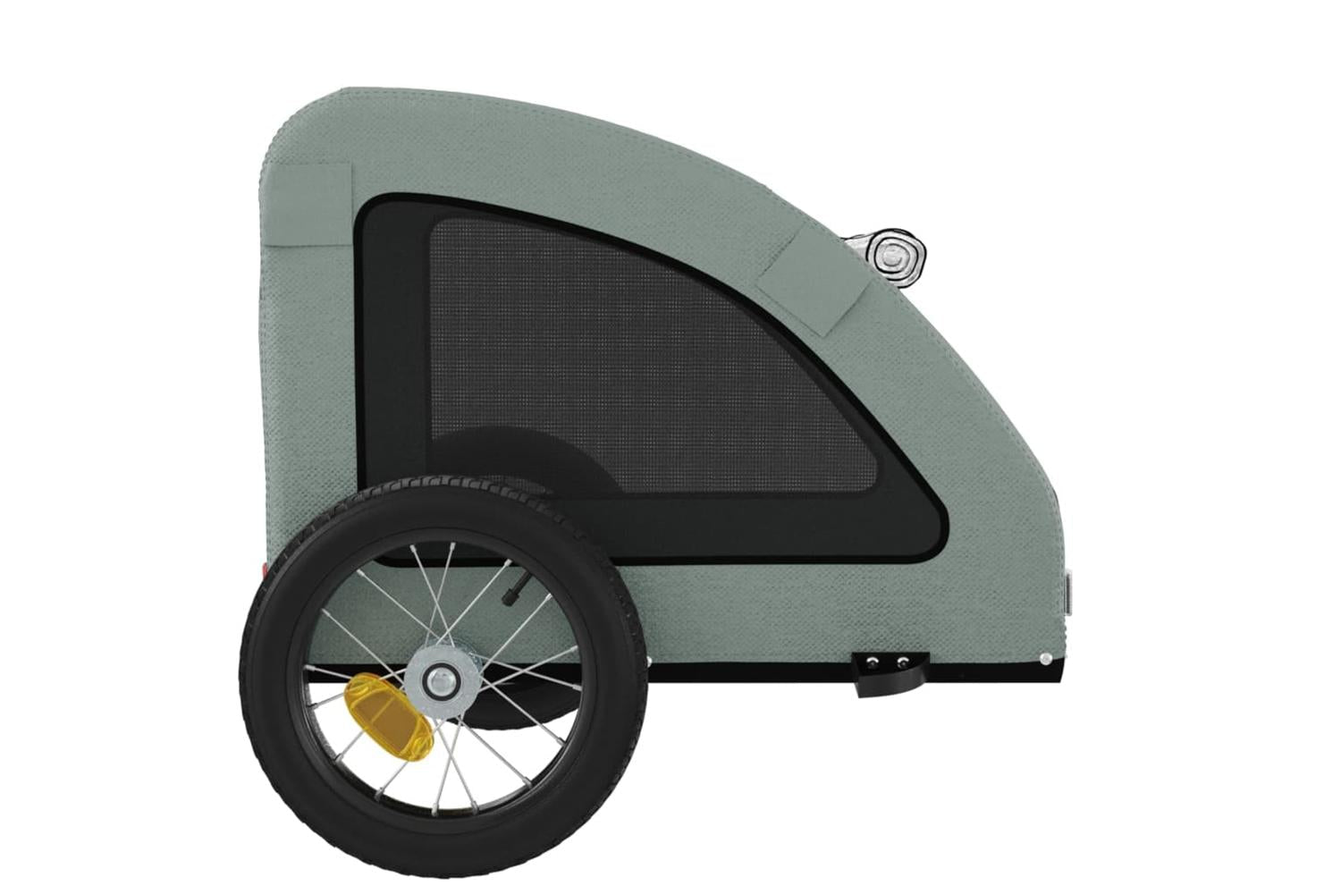Vidaxl Pet Bike Trailer Grey Oxford Fabric And Iron-7