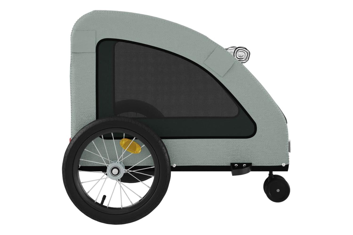 Vidaxl Pet Bike Trailer Grey Oxford Fabric And Iron-7