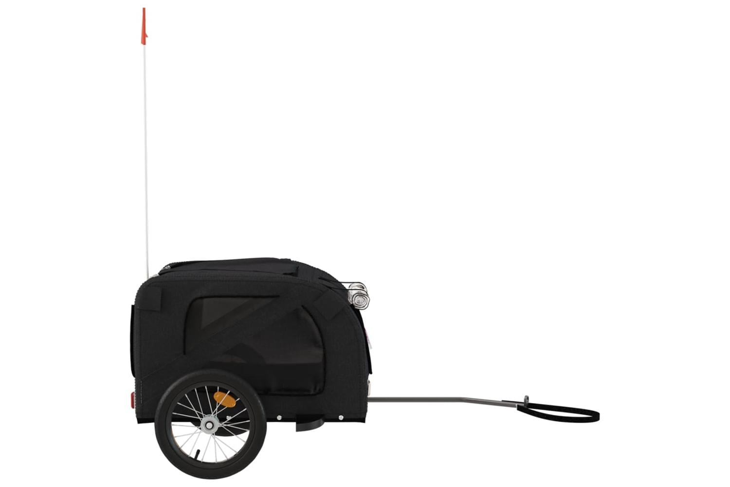 Vidaxl Pet Bike Trailer Black Oxford Fabric And Iron-6