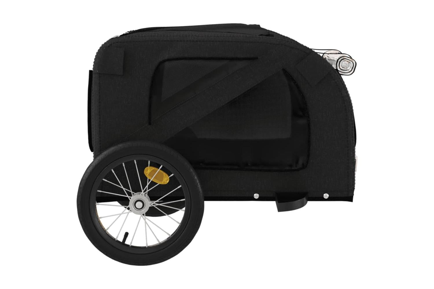 Vidaxl Pet Bike Trailer Black Oxford Fabric And Iron-7