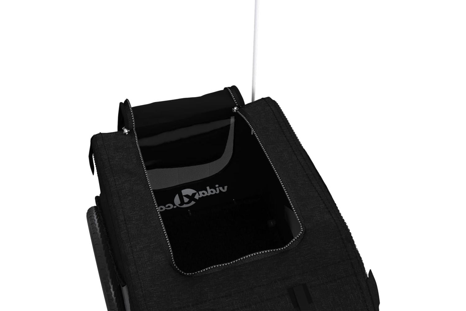 Vidaxl Pet Bike Trailer Black Oxford Fabric And Iron-10