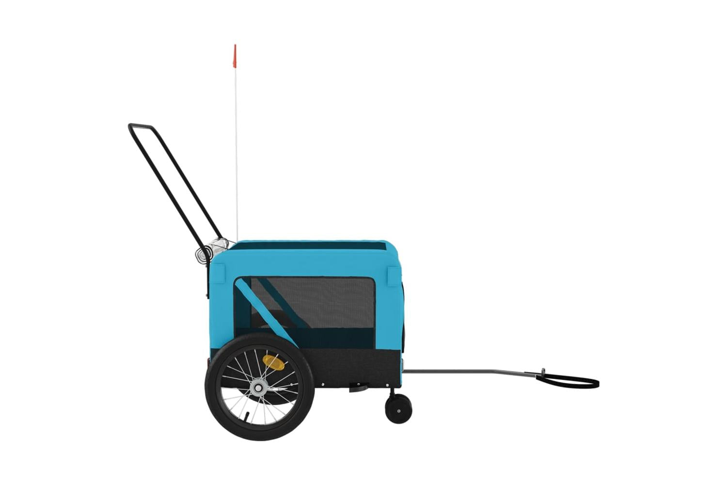 Vidaxl Pet Bike Trailer Blue And Black Oxford Fabric And Iron-7