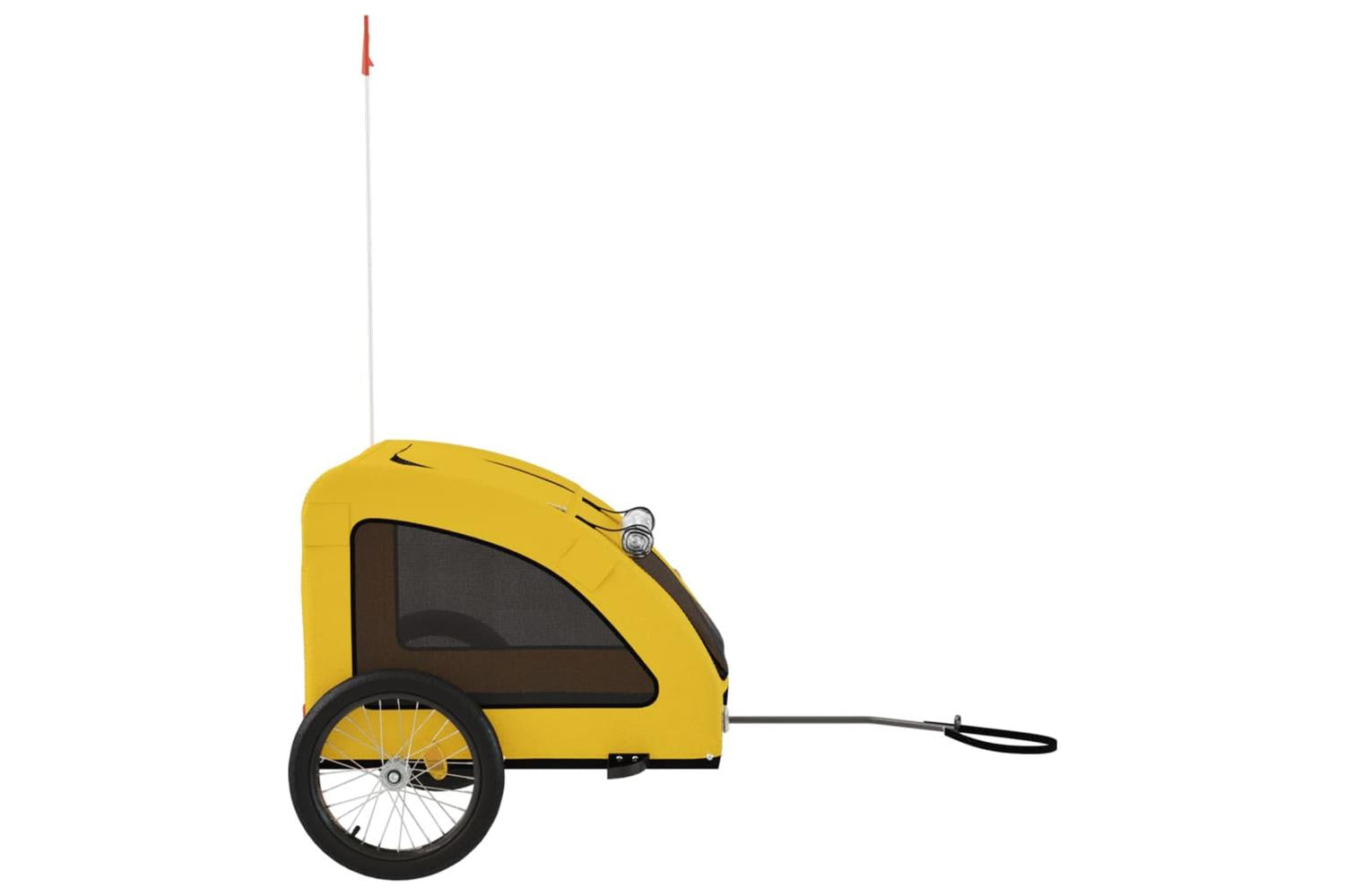 Vidaxl Pet Bike Trailer Yellow Oxford Fabric And Iron-6