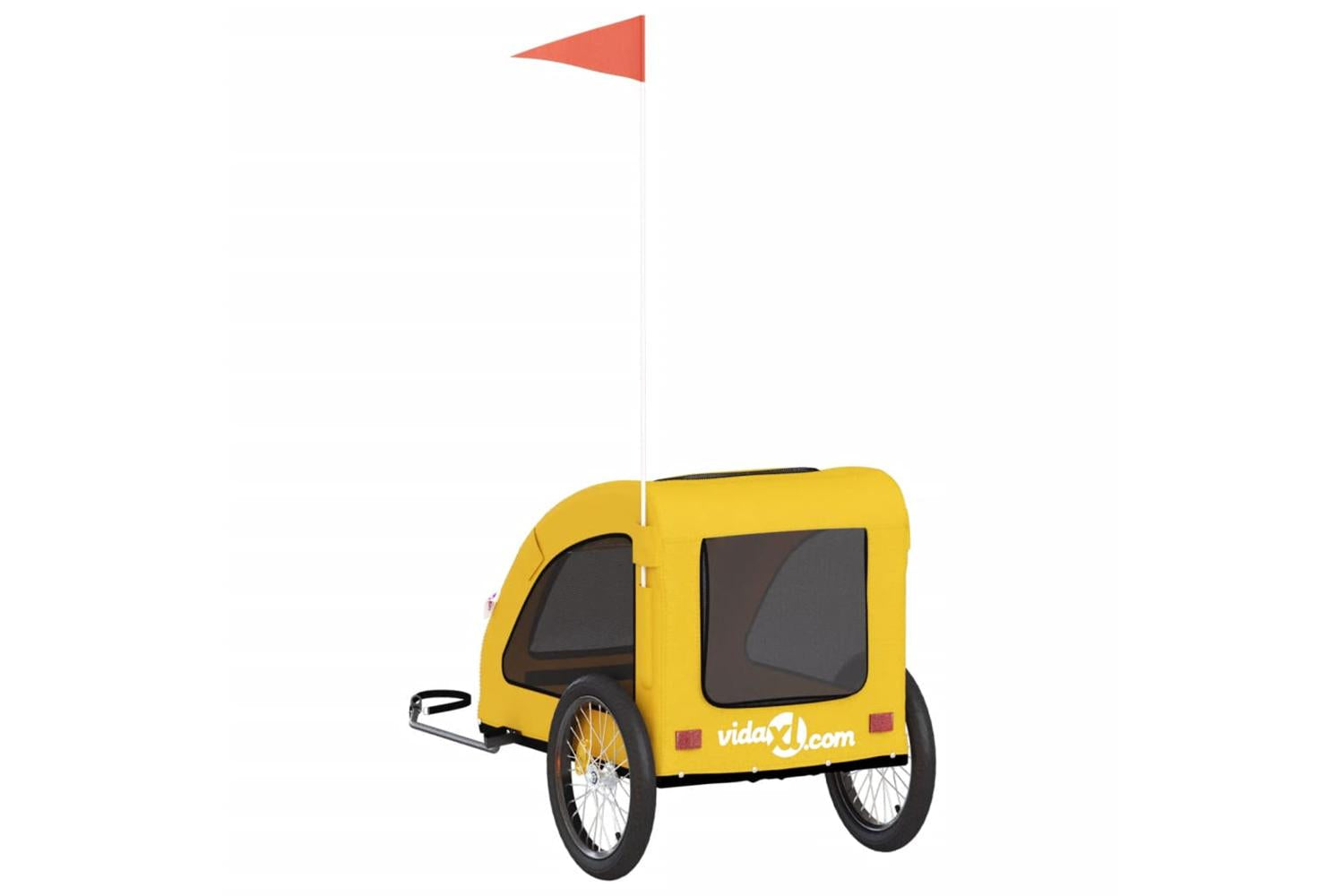 Vidaxl Pet Bike Trailer Yellow Oxford Fabric And Iron-8